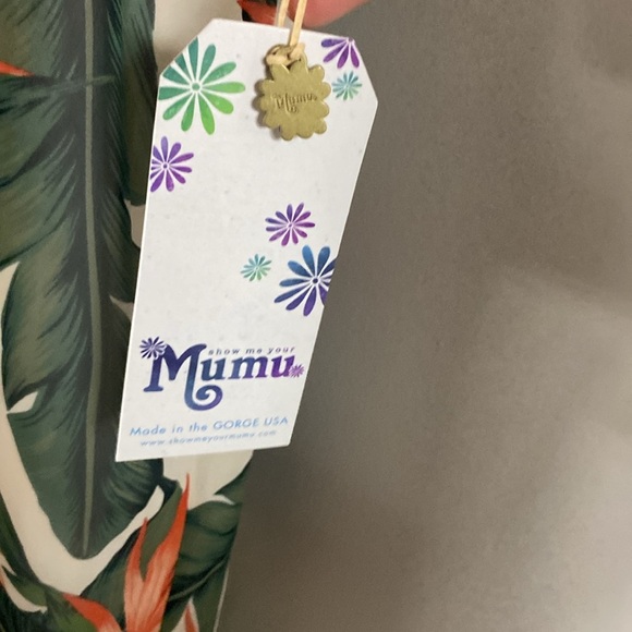 SHOW ME YOUR MUMU RASCAL ROMPER TROPICAL DEEP V BACK ADJUSTABLE STRAPS SZ large - Picture 7 of 11